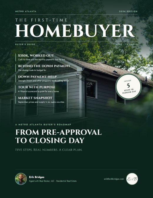 Cover of The First-Time Homebuyer Guide by Erik Bridges